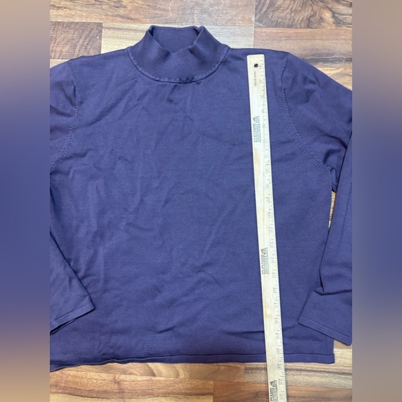 Pendleton Mock Neck Silk Blend Sweater Women’s Size XL Purple Office Business - Picture 3 of 6
